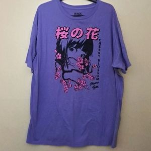 Black matter anime tshirt with free pins and stickers